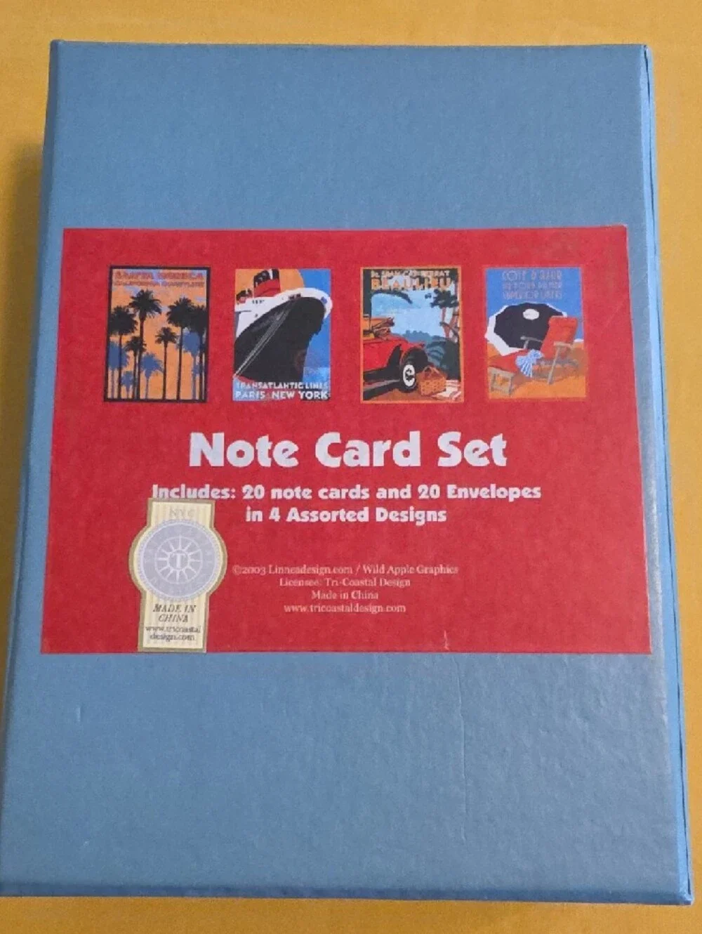 NWOT Vintage Travel ▪ Blank Note Card Set ▪︎ 20 Cards ▪︎ 4 Different Scenes
